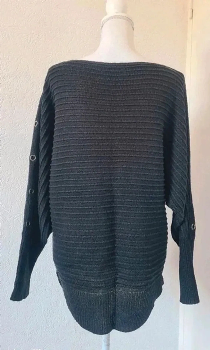 Pull en laine, col bateau - photo numéro 2