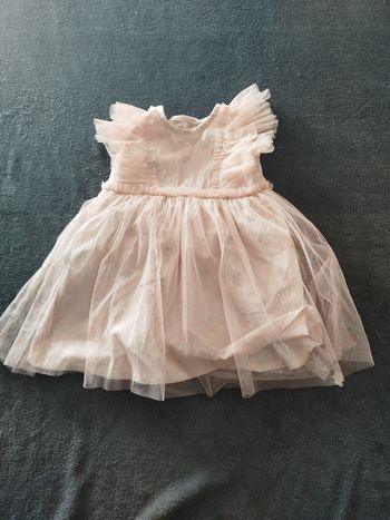 Robe de fête rose poudré en tulle Gémo – Taille 12 mois