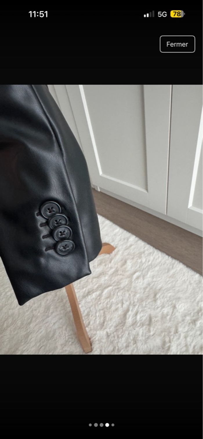 Blazer en similicuir - photo numéro 4