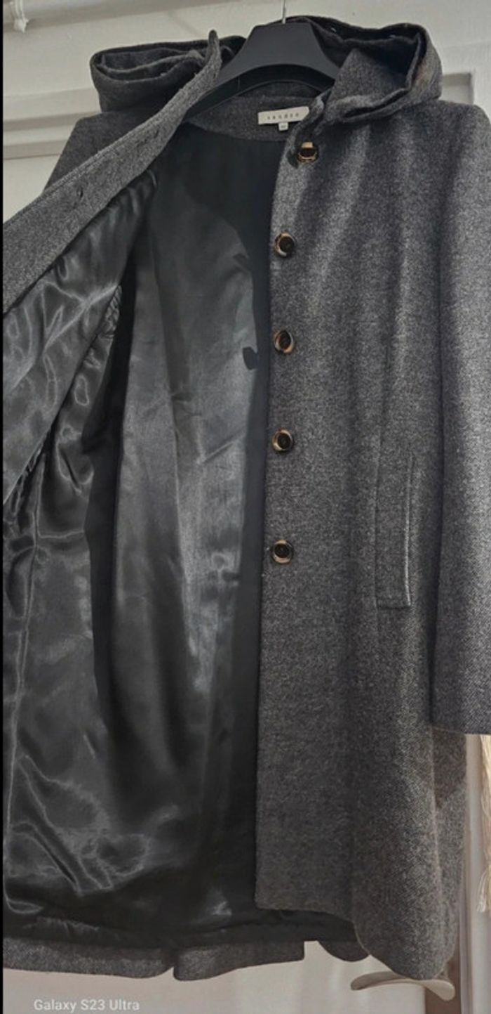 Manteau Caban laine Sandro Taille 40 - photo numéro 2