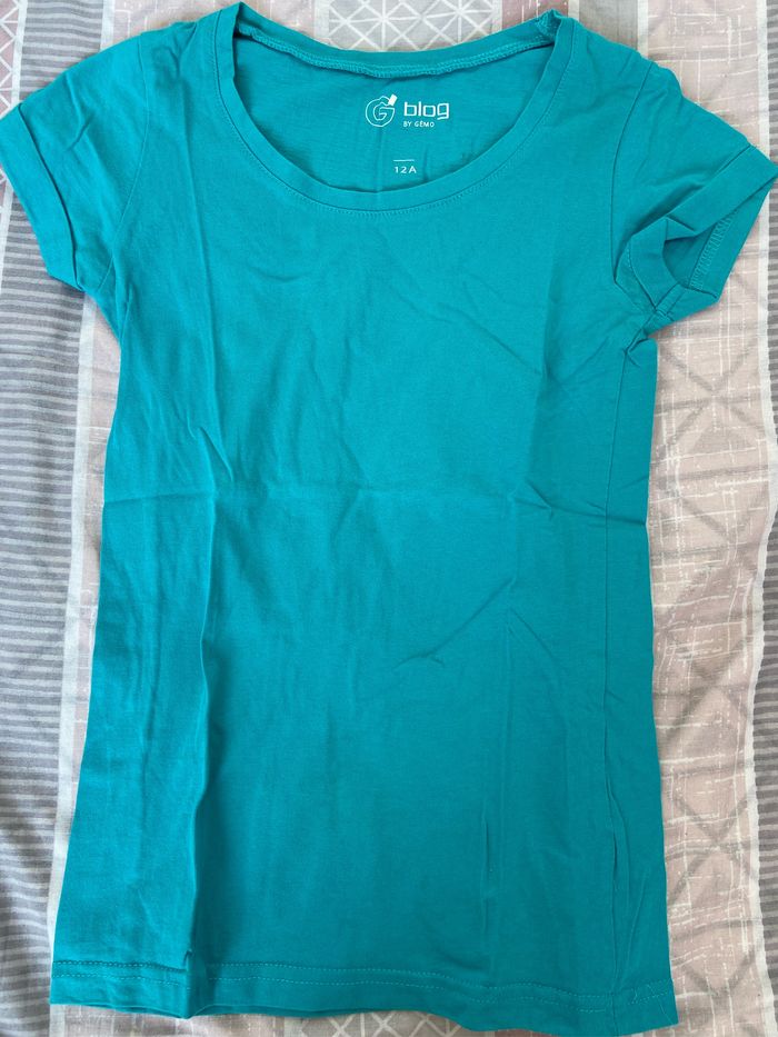 T-shirt bleu Gémo - photo numéro 3