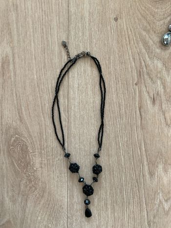 Collier strass noir