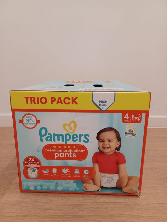 Trio Pack - Pampers Premium Pants - Taille 4 - pack de 93 couches