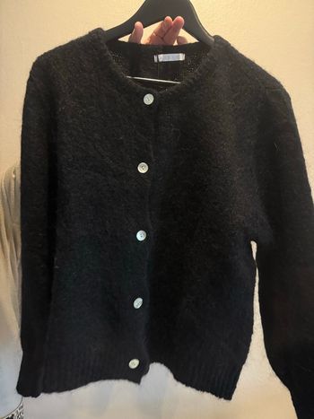Cardigan noir femme taille unique mohair 