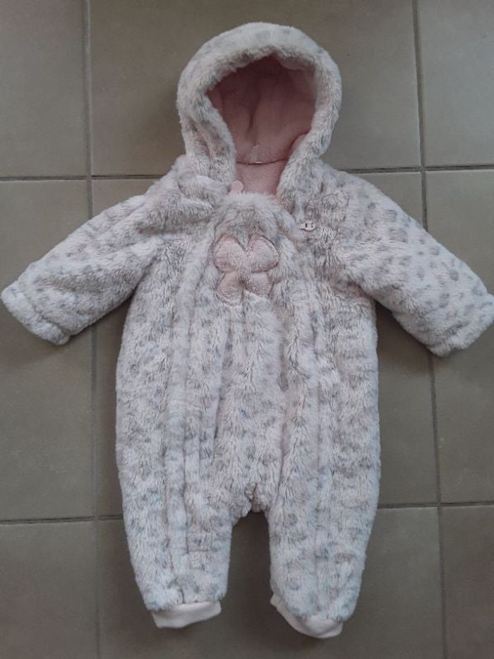 Combi pilote rose pâle toute douce fille 12 mois ORCHESTRA TBE