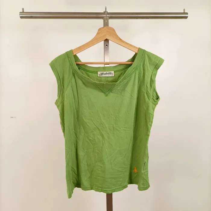 Débardeur vert pomme 100 % coton Foxhole – taille L A1048