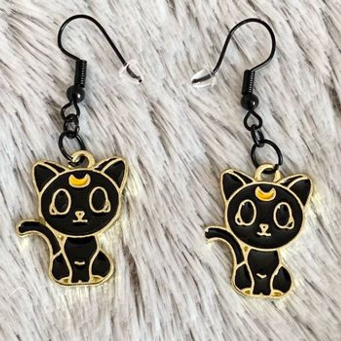 Boucles pendantes Luna Black Moon