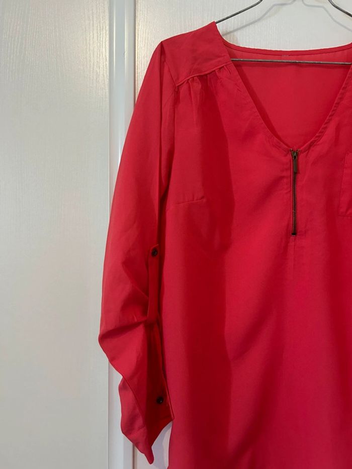 Blouse fluide corail Zara - photo numéro 5