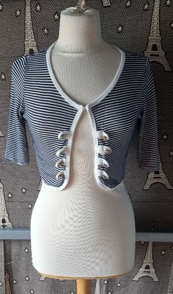 Boléro à rayures style Marin taille 38-40