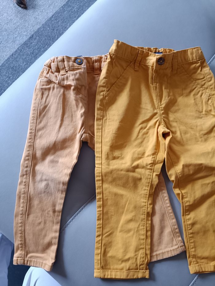 Lot de deux jeans jaunes