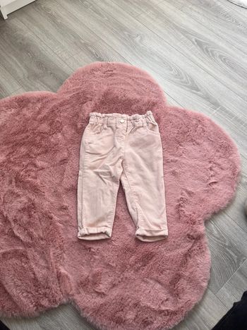 Pantalon velours rose pale 18 mois