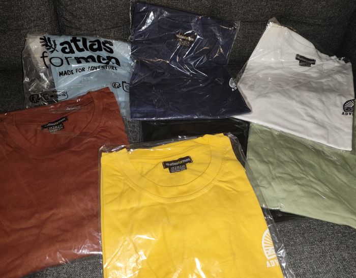Lot de 7 t shirt en coton atlas for men adventure neuf taille XL - photo numéro 3