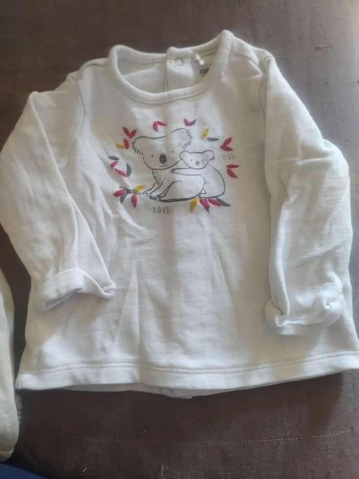 Tee shirt manche longue et pantalon 3 mois - photo numéro 2