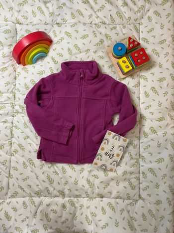 gilet zippé polaire violet 3 ans