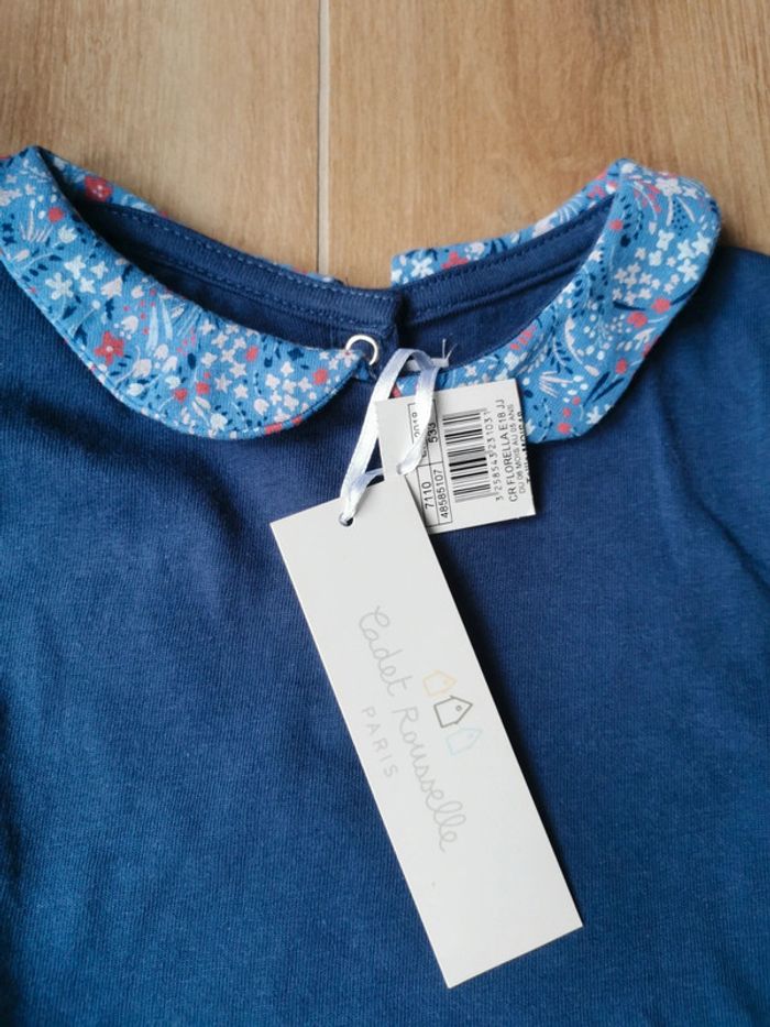 Jolie robe bleue col claudine neuve taille 18 mois - photo numéro 3