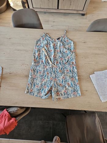 Combi short à bretelles, en lin/viscose, Esmara, 44/46, neuf