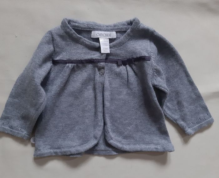 lot de 2 gilets mauve et gris - Obaïbi - 3 mois - photo numéro 6