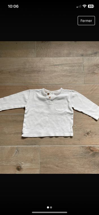 Tee-shirt t-shirt manches longues Zara T 18 24 mois