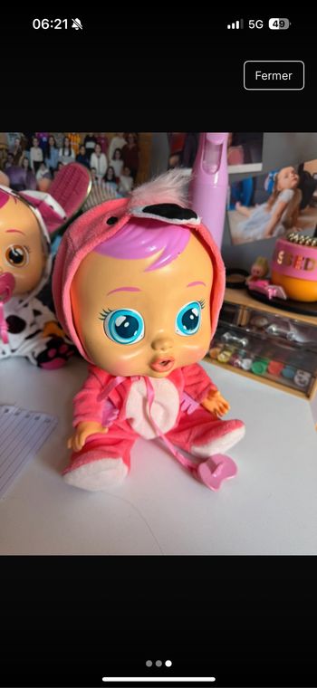 Baby cry Flament rose