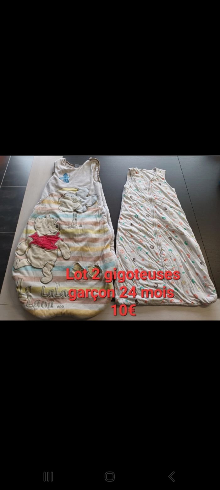 Lot 2 gigoteuses garçon 24mois
