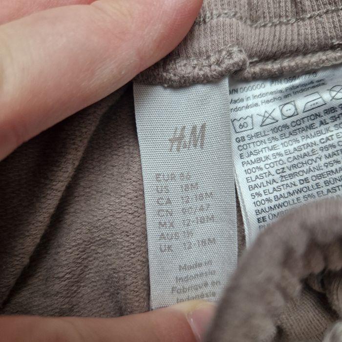 Lots 2 jogging 86cm H&M beige marron - photo numéro 3