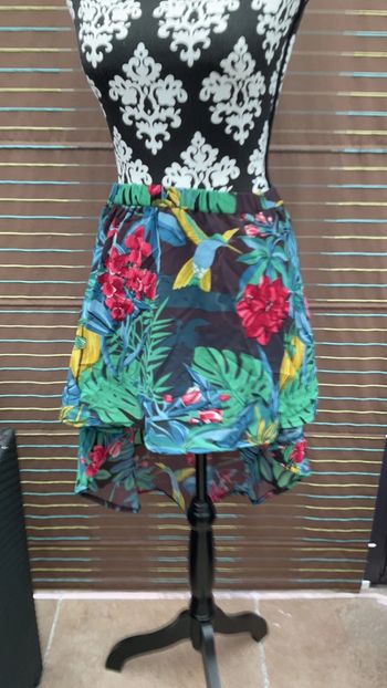 Jupe asymétrique voile tropical 13 ans neuve (n°14)