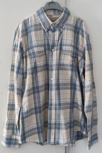 Chemise à carreaux bleue et blanche – Devred – Taille XL – Neuve avec étiquette