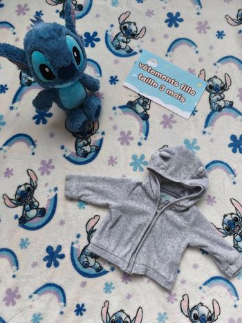 Gilet à capuche mixte In Extenso - 3 mois - gris clair - Etat : Excellent