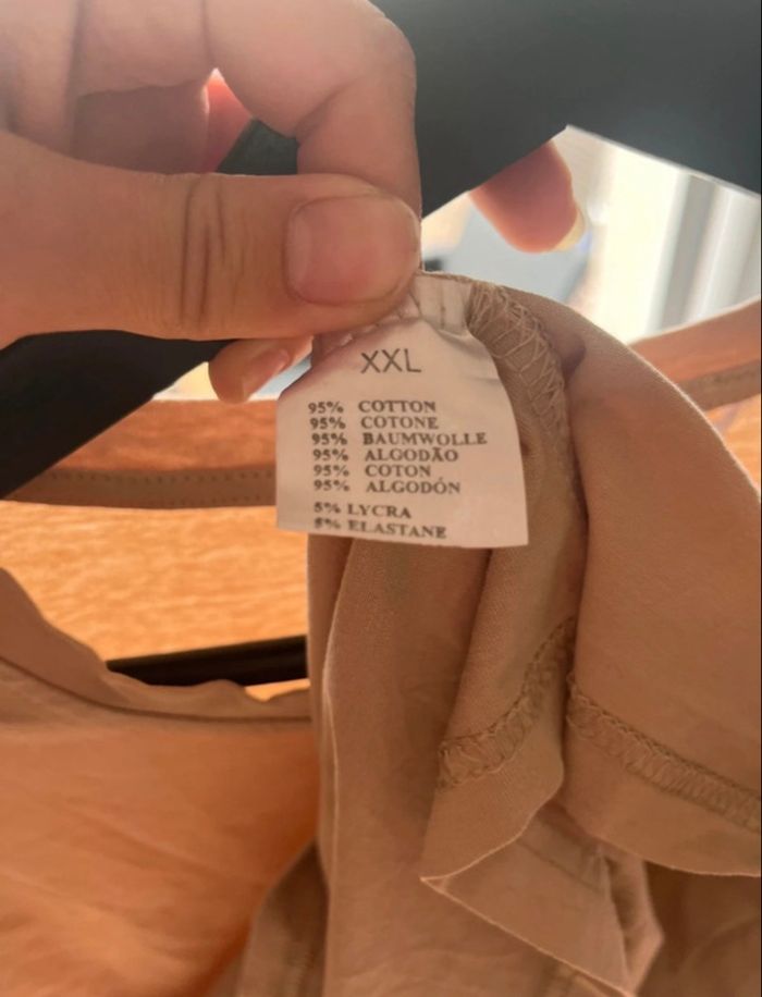 T-shirt beige simple homme - photo numéro 3