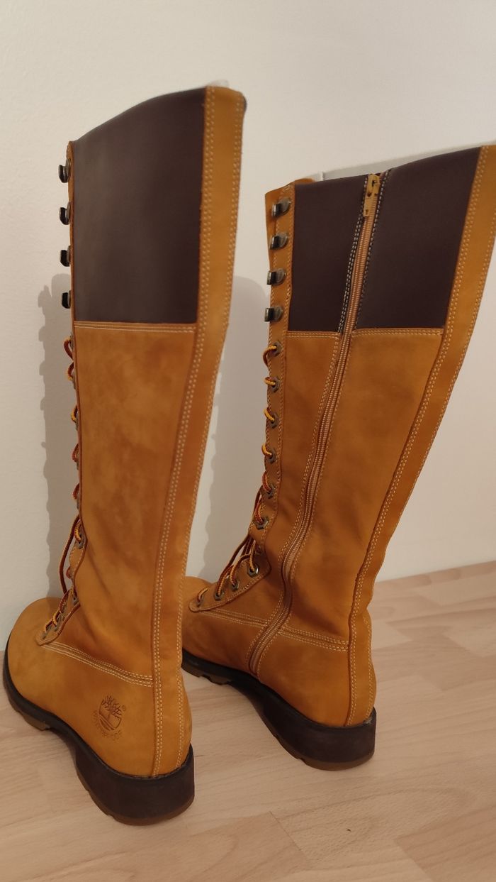 Bottes hautes Timberland femme taille 37 nubuck et cuire - photo numéro 6