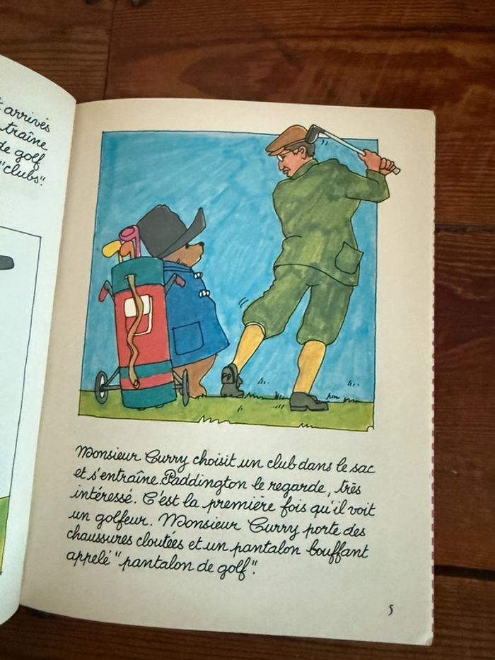 Livre ancien vintage l’Ours Paddington au golf Gentil Coquelicot Hachette Michael Bond - photo numéro 3