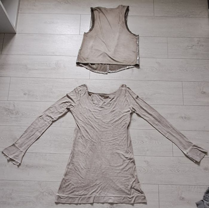 Tunique et veston femmes colorie taupe Made In Intaly taille unique - photo numéro 8