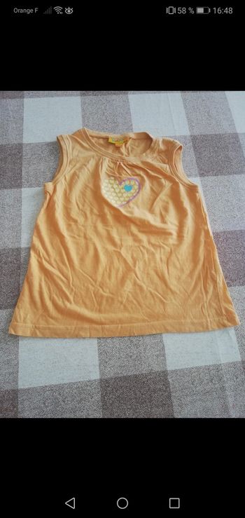Débardeur 6 ans orange wapi kids