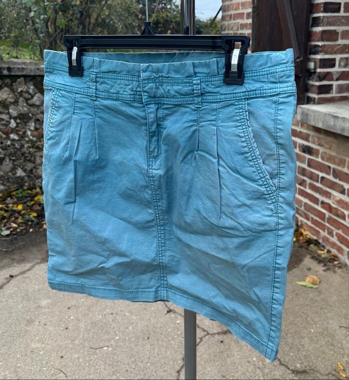 💙 Jupe courte bleu turquoise – Camaïeu – Taille 40 - photo numéro 2