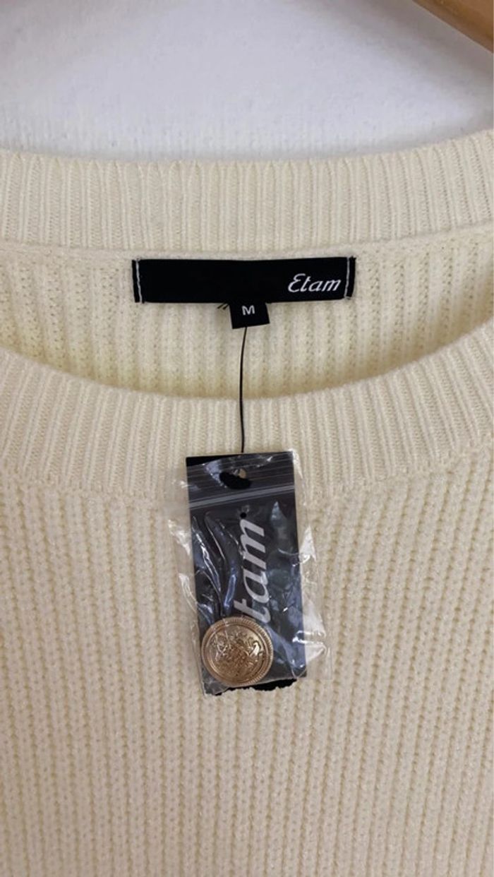 Robe pull beige douce neuve Etam taille M - photo numéro 2