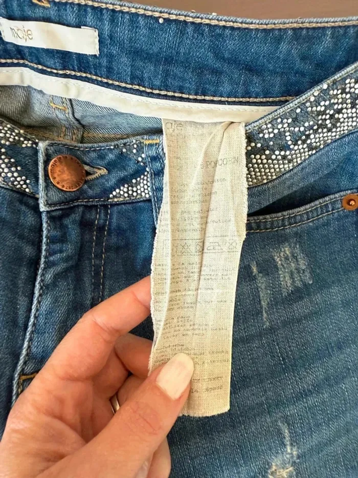 Jean Maje Pop Corn T.34 - L'Élégance Décontractée avec une Touche Scintillante ! - photo numéro 4