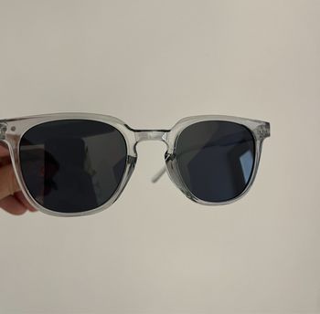 Lunette ronde soleil transparente grise mixte adulte vintage 