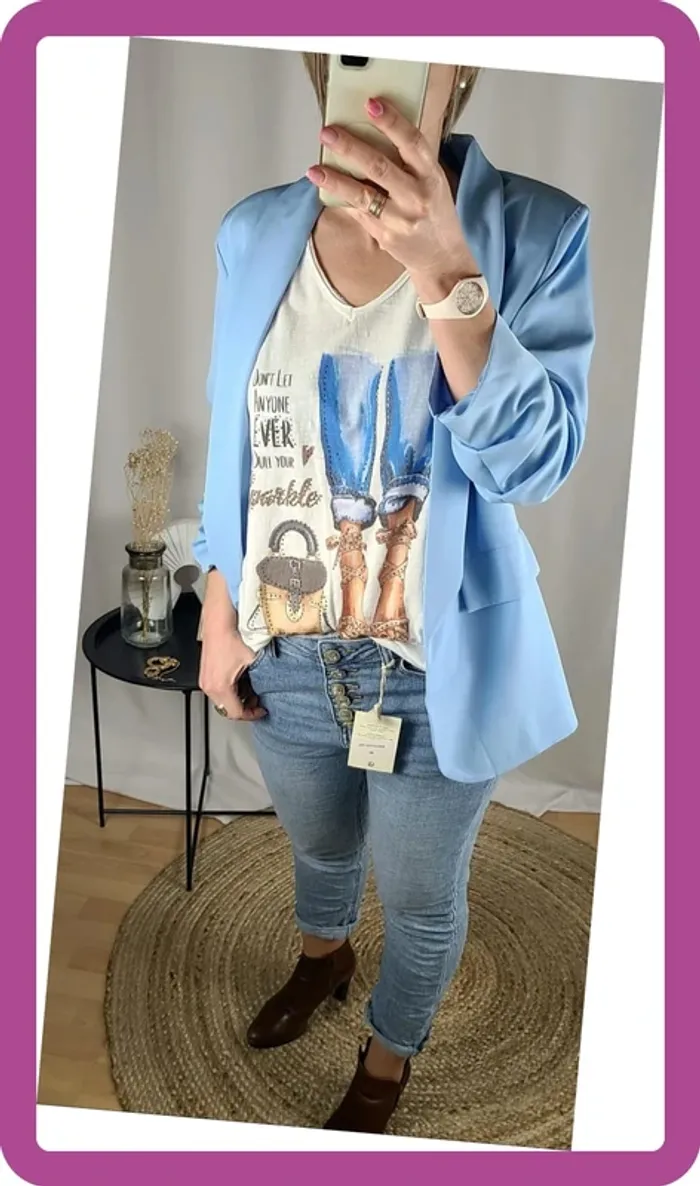 Blazer manches froncées, NEUF avec étiquette