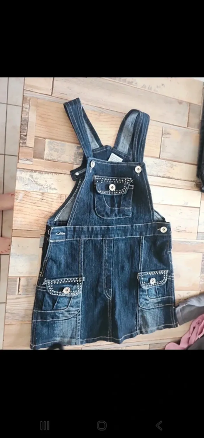 Ensemble Robe en jean fille + veste en jean  Taille 8 ans marque sans marque - photo numéro 5