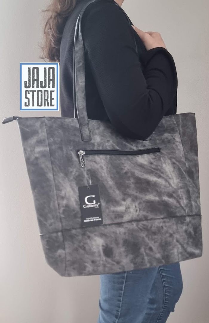 Sac à Main effet Denim Noir, Gallantry Paris - photo numéro 5