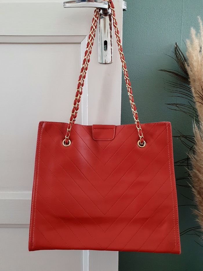 Sac à main Carré terracotta simili cuir - photo numéro 2
