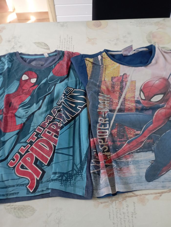 Lot de 2 t-shirts manches courtes spiderman - photo numéro 2