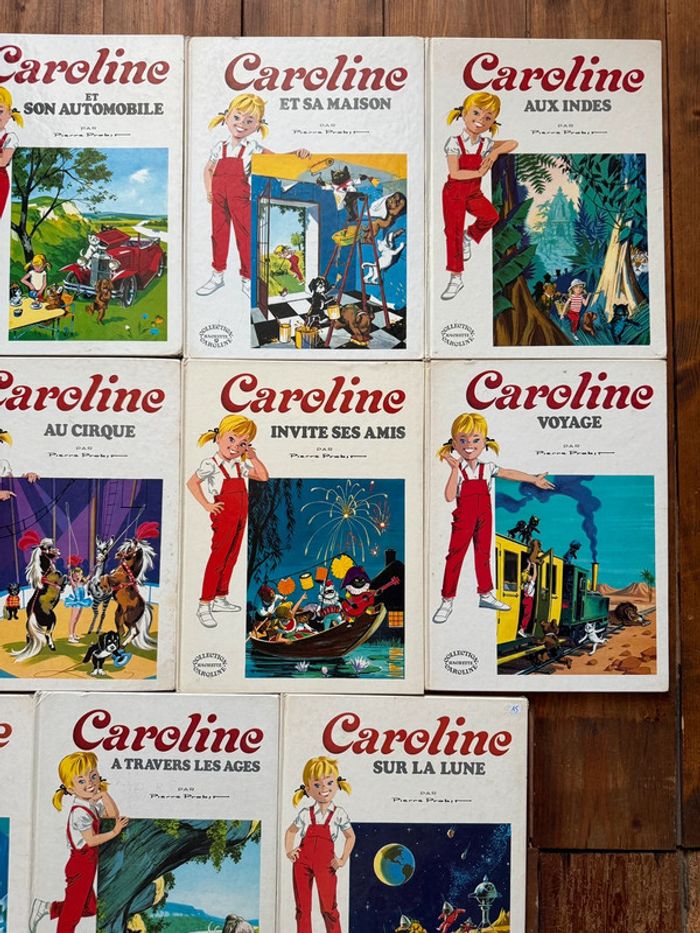 BE - Lot de 14 livres Caroline bd Grands albums Hachette anciens vintage blanc - photo numéro 3