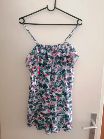 Combi short fille fleurie #12ans_krocaro