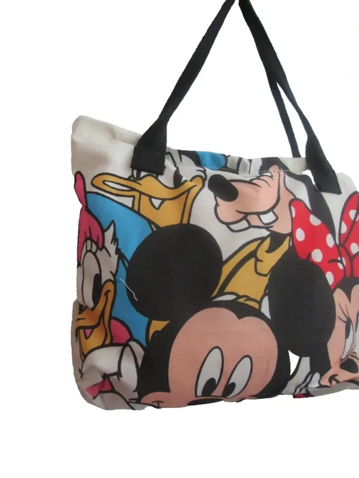 sac cabas mickey shopping plage vacances cours 38 x 28 cms - photo numéro 2