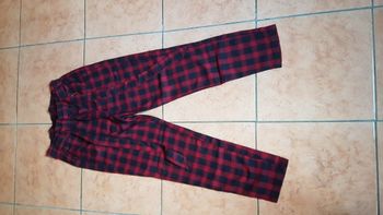 Pantalon à carreaux femme 36 (S) rouge et noir Jennyfer