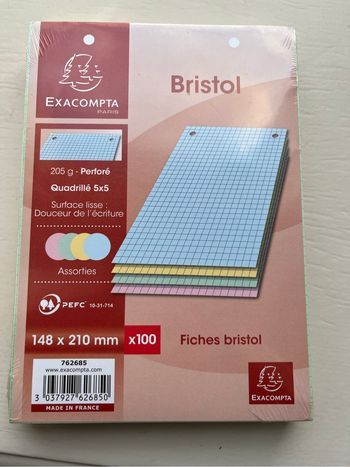 Fiches Bristol 148X210 mm
