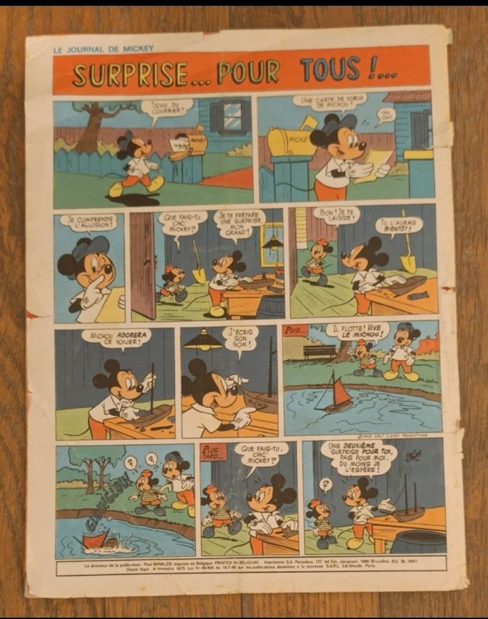 Ancien journal de mickey avec poster joyeux Noël 1975 N°1228 vintage - photo numéro 9
