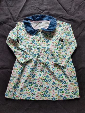 Robe imprimé fleuri col claudine