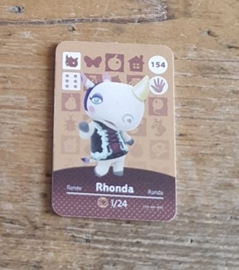Mini Carte Amiibo NFC Animal Crossing Nintendo Rhonda Renée